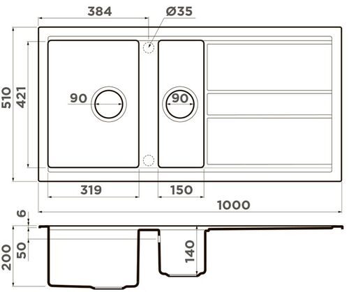 Мойка Omoikiri Kitagawa 100-2-WG Artceramic/wind green, 4993252 Мойка Omoikiri Kitagawa 100-2-WG Artceramic/wind green, 4993252