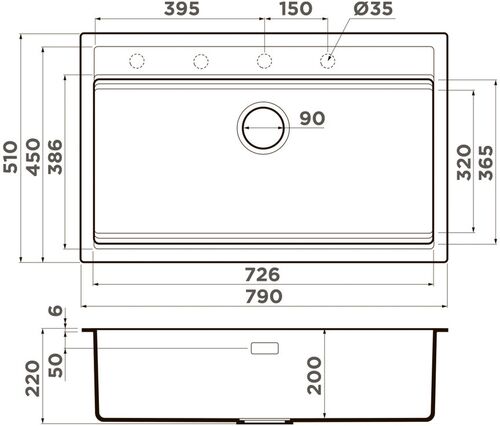 Мойка Omoikiri Kitagawa 79-LB-GB Artceramic/графит, 4993996 Мойка Omoikiri Kitagawa 79-LB-GB Artceramic/графит, 4993996