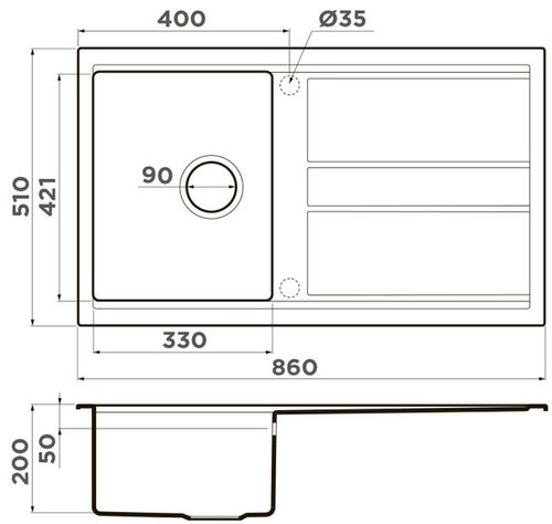 Мойка Omoikiri Kitagawa 86-WG Artceramic/wind green, 4993250 Мойка Omoikiri Kitagawa 86-WG Artceramic/wind green, 4993250