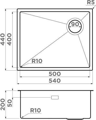 Мойка Omoikiri Taki 54-U/IF-GB Side SF нерж. сталь/графит, 4997036 Мойка Omoikiri Taki 54-U/IF-GB Side SF нерж. сталь/графит, 4997036
