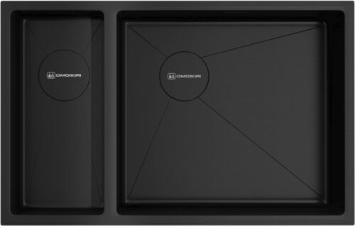 Мойка Omoikiri Taki 69-2-U/IF-GB-R Side нерж. сталь/графит, 4993183 Мойка Omoikiri Taki 69-2-U/IF-GB-R Side нерж. сталь/графит, 4993183
