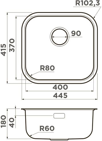Мойка Omoikiri Omi 44-U/I-LG нерж.сталь/светлое золото Мойка Omoikiri Omi 44-U/I-LG нерж.сталь/светлое золото
