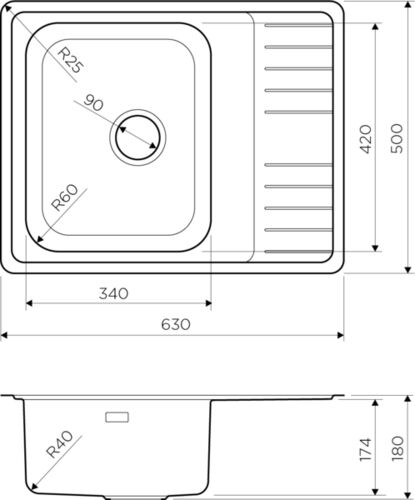Мойка Omoikiri Sagami 63-IN нерж.сталь/нержавеющая сталь 4993448 Мойка Omoikiri Sagami 63-IN нерж.сталь/нержавеющая сталь 4993448