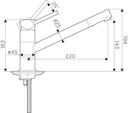 Смеситель Omoikiri Aogashima-C латунь/хром Смеситель Omoikiri Aogashima-C латунь/хром