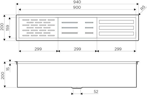 Встраиваемая сушка для посуды Omoikiri DRY-02-LG 4999021 Встраиваемая сушка для посуды Omoikiri DRY-02-LG 4999021