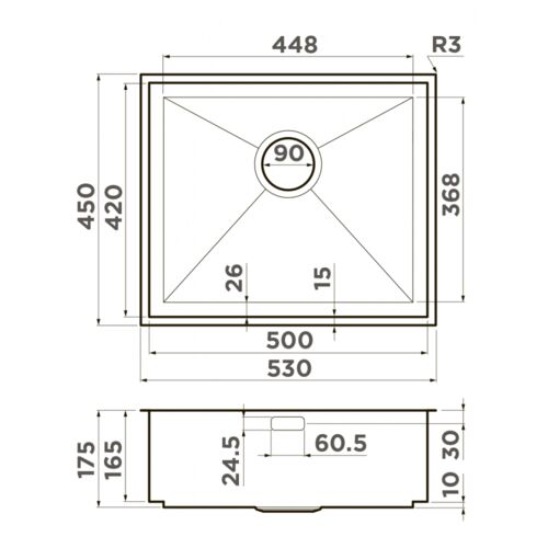Мойка Omoikiri Kasen 53-INT IN нерж.сталь/нержавеющая сталь Мойка Omoikiri Kasen 53-INT IN нерж.сталь/нержавеющая сталь