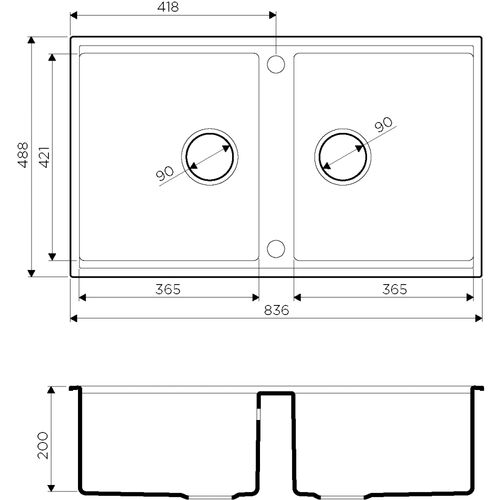 Мойка Omoikiri Kitagawa 83-2-U-GR Artceramic/leningrad grey Мойка Omoikiri Kitagawa 83-2-U-GR Artceramic/leningrad grey