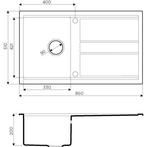 Мойка Omoikiri Kitagawa 86-WH Artceramic/белый Мойка Omoikiri Kitagawa 86-WH Artceramic/белый