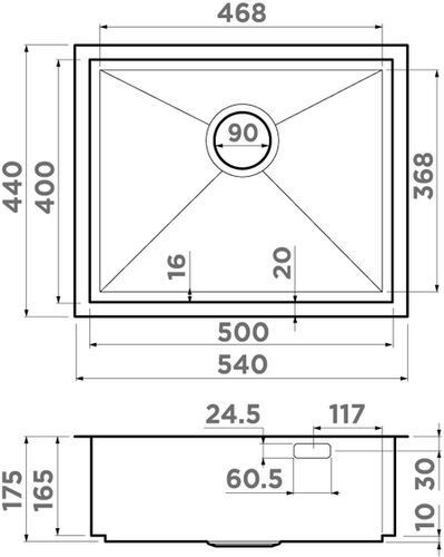 Мойка Omoikiri Kasen 54-16 INT LG нерж. сталь/светлое золото, 4997060 Мойка Omoikiri Kasen 54-16 INT LG нерж. сталь/светлое золото, 4997060