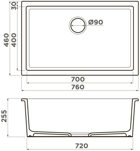 Мойка Omoikiri Okinoshima 76-U/I-G Matt Natceramic/золото Мойка Omoikiri Okinoshima 76-U/I-G Matt Natceramic/золото