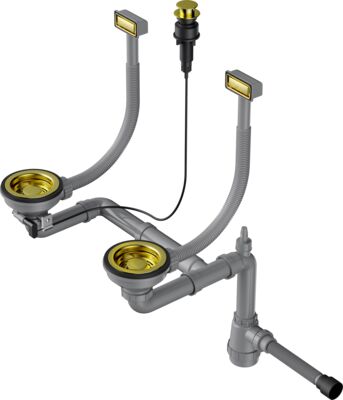 Арматура для двухчашевых моек Omoikiri WK-2-LG-A Арматура для двухчашевых моек Omoikiri WK-2-LG-A