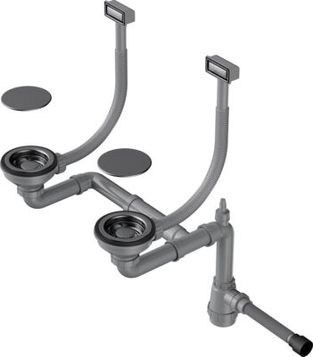 Арматура для двухчашевых моек Omoikiri WK-2C-GM Арматура для двухчашевых моек Omoikiri WK-2C-GM