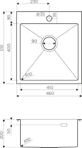 Мойка Omoikiri Akisame 46-LG нерж. сталь/светлое золото, 4973081 Мойка Omoikiri Akisame 46-LG нерж. сталь/светлое золото, 4973081