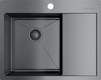 Мойка Omoikiri Akisame 65-GM-L нерж.сталь/вороненая сталь 4973097 Мойка Omoikiri Akisame 65-GM-L нерж.сталь/вороненая сталь 4973097