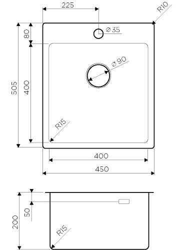 Мойка Omoikiri Amadare 45-IN Мойка Omoikiri Amadare 45-IN