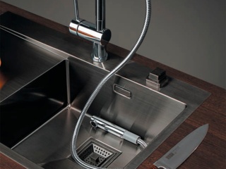 Преимущества кухонной мойки из нержавеющей стали Akisame 100-2-GM-R от Omoikiri (Омойкири)