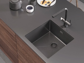 Кухонная мойка Omoikiri Taki 44-UIF-GM цвета вороненой стали