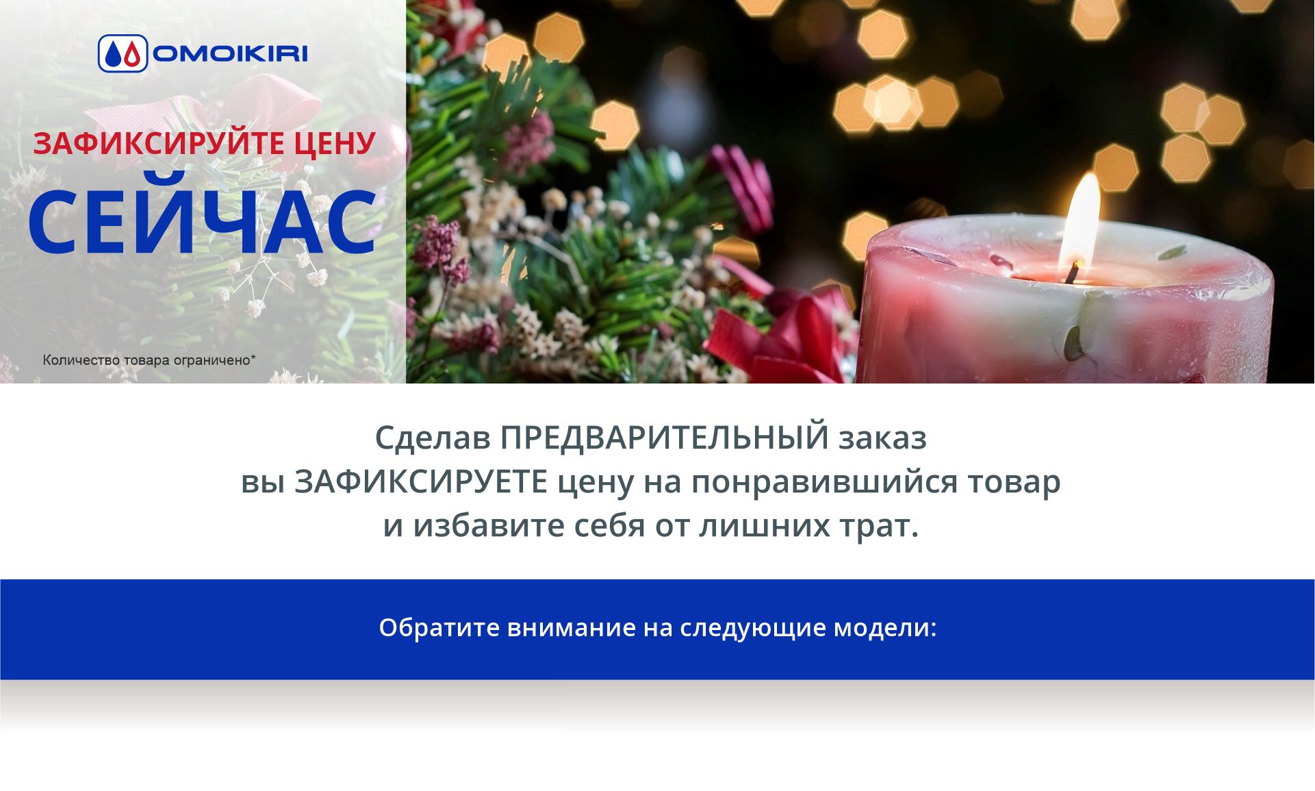 Новогодние цены на сантехнику OMOIKIRI!