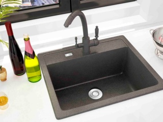 Установка смесителя в мраморную мойку