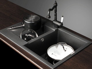 Мойки и смесители Omoikiri для интерьера в стиле лофт