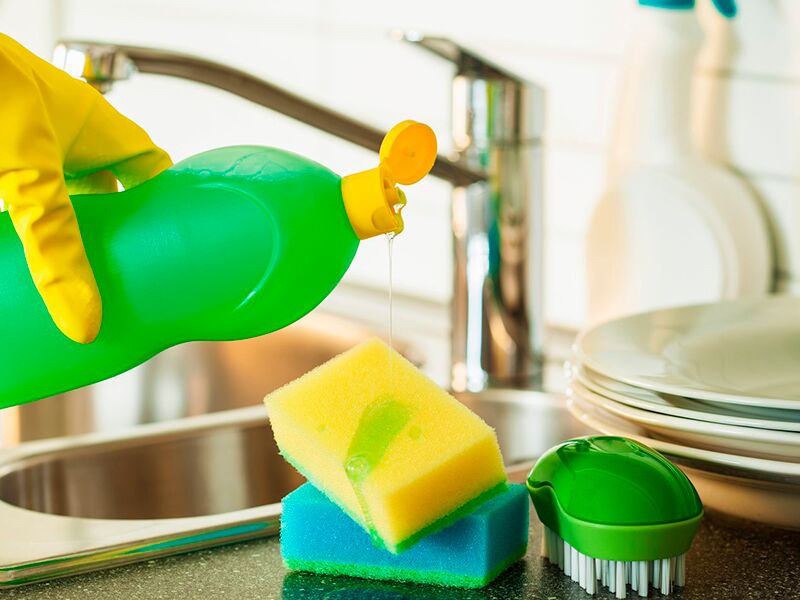 Виды моющих средств для посуды