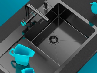 Дозаторы Omoikiri графитового цвета