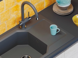 Мойки и смесители цвета «Leningrad Grey» от компании Omoikiri