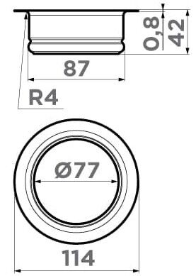 Сменная горловина Omoikiri NA-02 GB для измельчителя Nagare Slim, 4956757