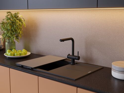 Мойка Omoikiri Sumi 79A-WH Artceramic/графит, 4997097