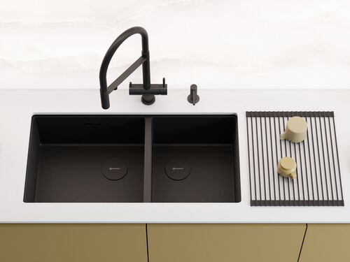 Мойка Omoikiri Taki 85-2-LB-U/IF-GB Side нерж. сталь/графит, 4997039