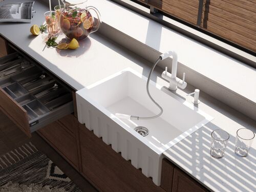 Смеситель Omoikiri Takamatsu-S-PW латунь/pure white, 4994357