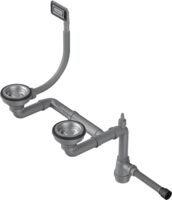 Сифон Omoikiri WK-1,5-UN-IN нержавеющая сталь, 4956778