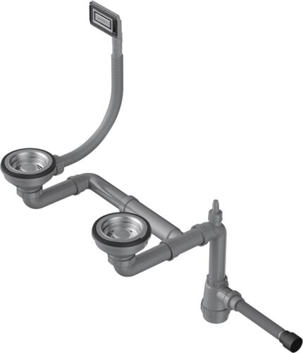 Сифон Omoikiri WK-1,5-UN-IN нержавеющая сталь, 4956778