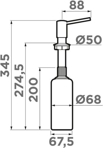 Дозатор Omoikiri ОМ-02-PW латунь/pure white, 4995065