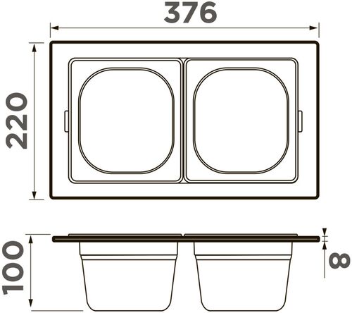 Контейнеры для пищи Omoikiri DC-04-2-LG нерж. сталь/светлое золото, 4999086