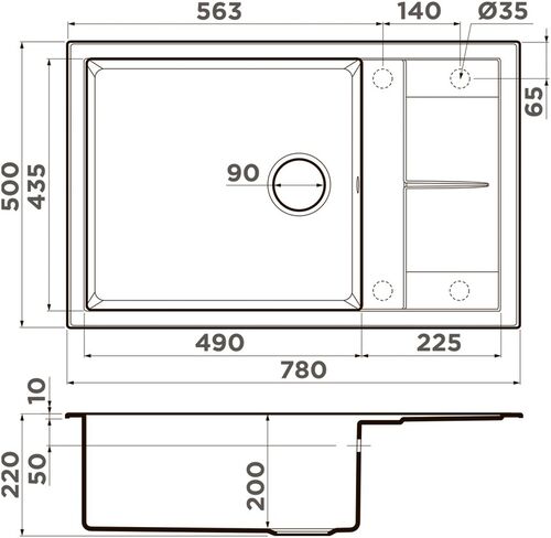Мойка Omoikiri Sumi 78A-LB-WH Artceramic/белый, 4997100