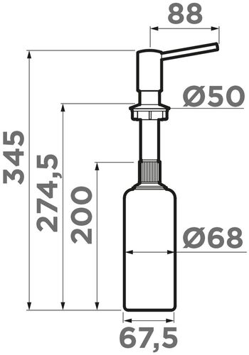 Дозатор Omoikiri ОМ-02-TO латунь/toscana, 4995071