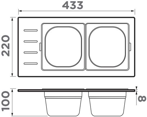 Контейнеры для пищи Omoikiri DC-02-2-LG нерж. сталь/светлое золото, 4999077