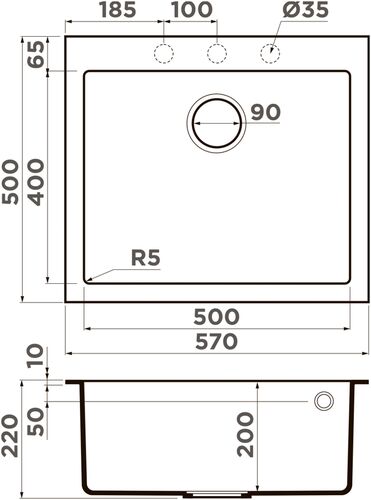 Мойка Omoikiri Bosen 57A-WH Artceramic/белый