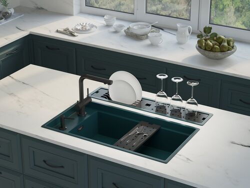 Мойка Omoikiri Kinaru 86-U/I-WG Artceramic/wind green