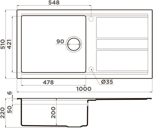 Мойка Omoikiri Kitagawa 100-WG Artceramic/wind green