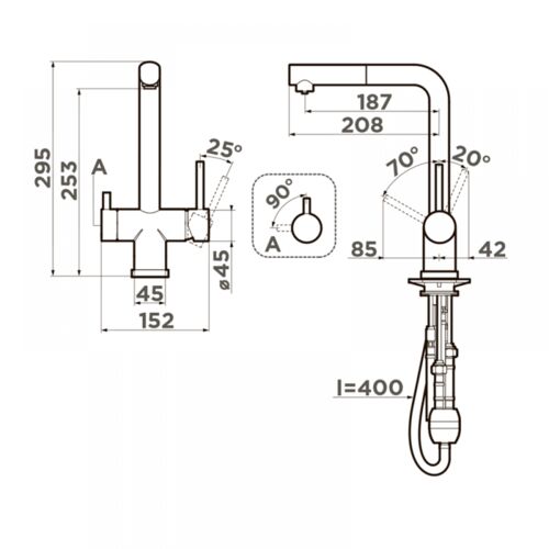 Смеситель Omoikiri Takamatsu S-AZ латунь/Azur blue 4994492