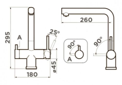 Смеситель Omoikiri Takamatsu-LG нерж.сталь/светлое золото 4994477