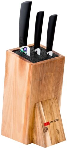 Универсальная деревянная подставка для хранения ножей Mikadzo UN-PL5