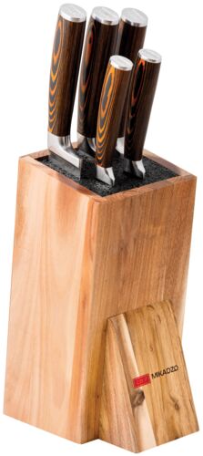 Универсальная деревянная подставка для хранения ножей Mikadzo UN-PL5