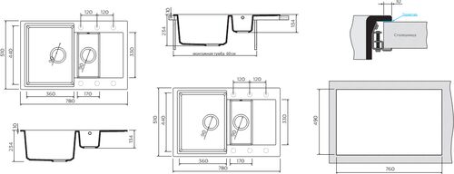 Мойка Omoikiri Daisen 78-2-GR Artgranit/leningrad grey 4993332
