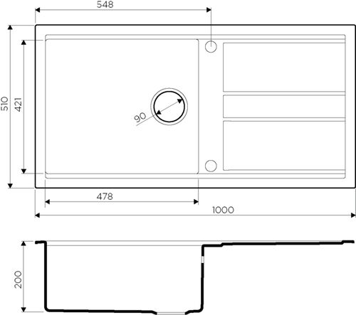 Мойка Omoikiri Kitagawa 100-GB