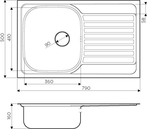Мойка Omoikiri Kashiogawa 79-IN нержавейка, нерж. сталь, 4993452