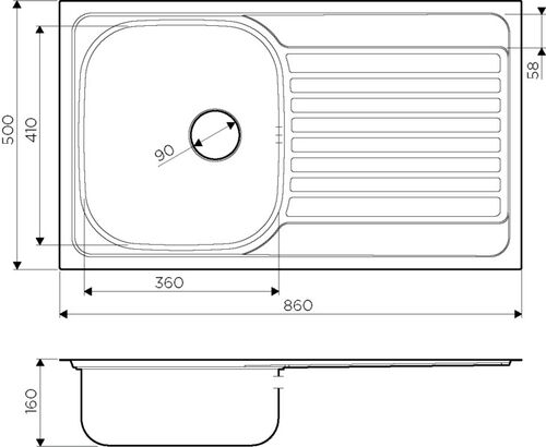 Мойка Omoikiri Kashiogawa 86-IN нержавейка, нерж. сталь, 4993453
