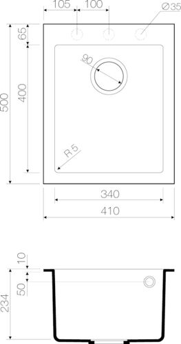 Мойка Omoikiri Bosen 41-GR Tetogranit/leningrad grey 4993543